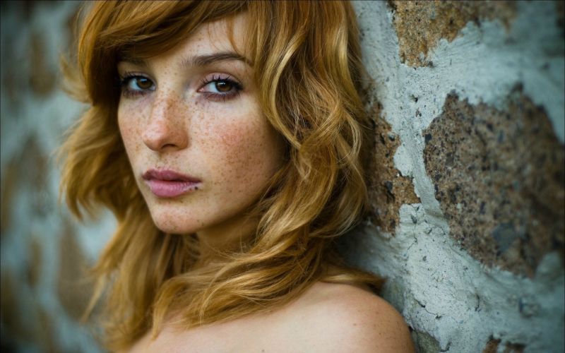 tvář, ženy, ryšavý, model, portrét, dlouhé vlasy tvář, ženy, ryšavý, model, portrét, dlouhé vlasy