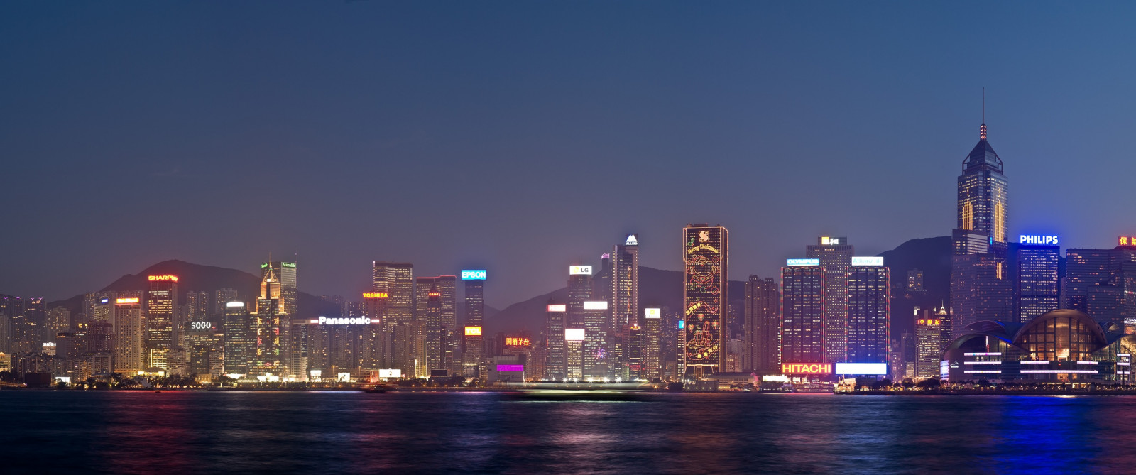 市, 都市风景, 晚, 氖, 水, 反射, 天空, 天际线, 摩天大楼, 晚间, 地平线, 全景, 黄昏, 都会, 市中心, 地标, 大都市区, 人类解决, 地理特征