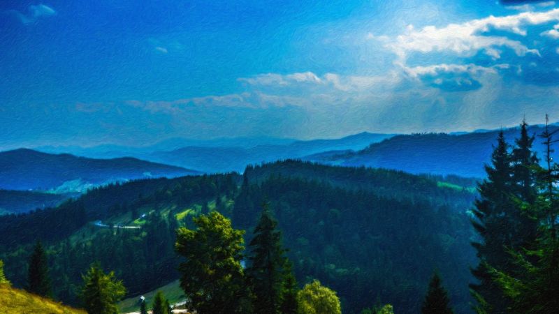 krajina, les, Příroda, nebe, umělecká díla, atmosféra krajina, les, Příroda, nebe, umělecká díla, atmosféra