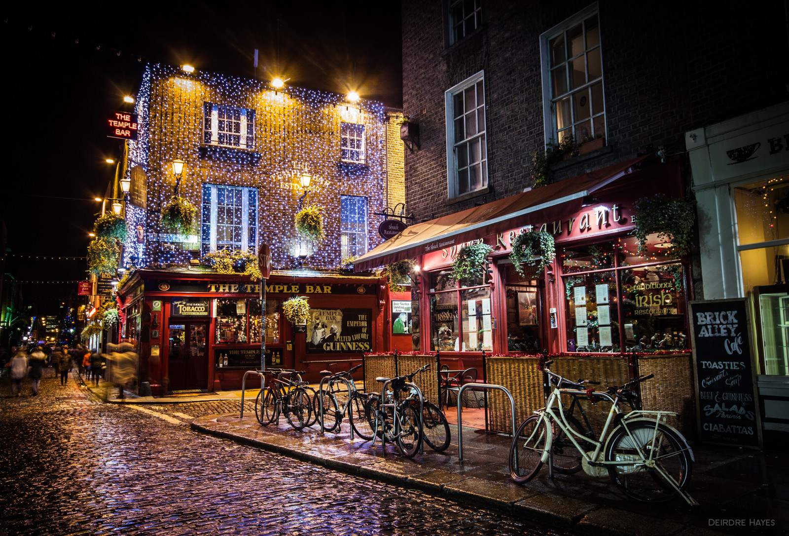 ถนน, cityscape, กลางคืน, ตอนเย็น, เมือง, คริสต์มาส, ไอร์แลนด์, ดับลิน, ไฟคริสต์มาส, 2014, เขตเมือง, ตกแต่งคริสต์มาส, templebar