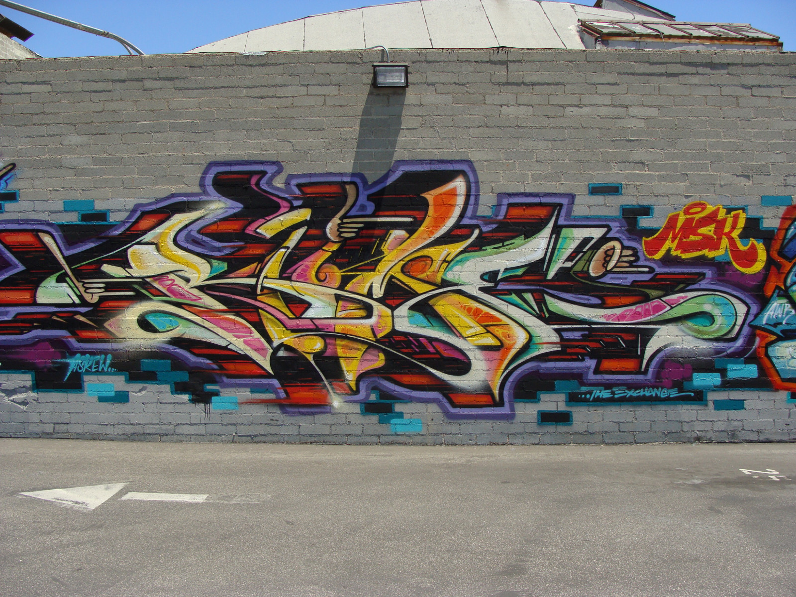 graffiti, KUNST, væg, gadekunst, vægmaleri, areal