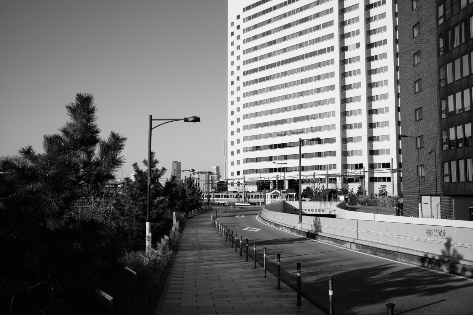 Černá, černobílý, město, ulice, panoráma města, architektura, silnice, fotografování, panoráma, mrakodrap, věž, Leica, metropole, Tokio, M, centrum, tělesné, tvar, mezník, Summicron, Shinagawa, leicam, typ240, summicron1235mm, urban area, Černý a bílý, monochromatické fotografování, lidské osídlení, panelový dům