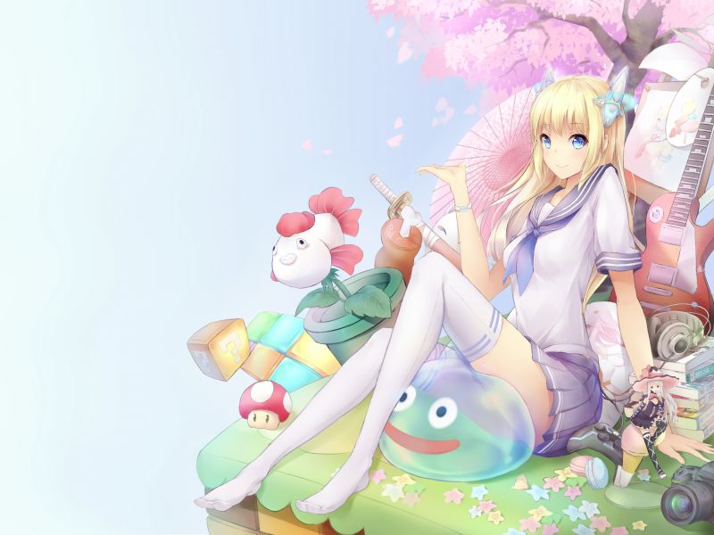 ilustrasi, anime, gadis anime, gambar kartun, tertinggi paha, seragam sekolah ilustrasi, anime, gadis anime, gambar kartun, tertinggi paha, seragam sekolah