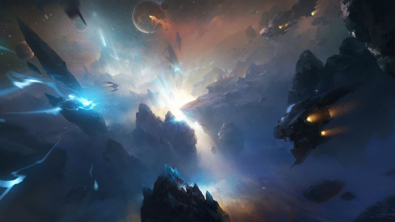 prostor, 1920x1080 px, umělecká díla, digitální umění, fantasy umění, futuristický prostor, 1920x1080 px, umělecká díla, digitální umění, fantasy umění, futuristický
