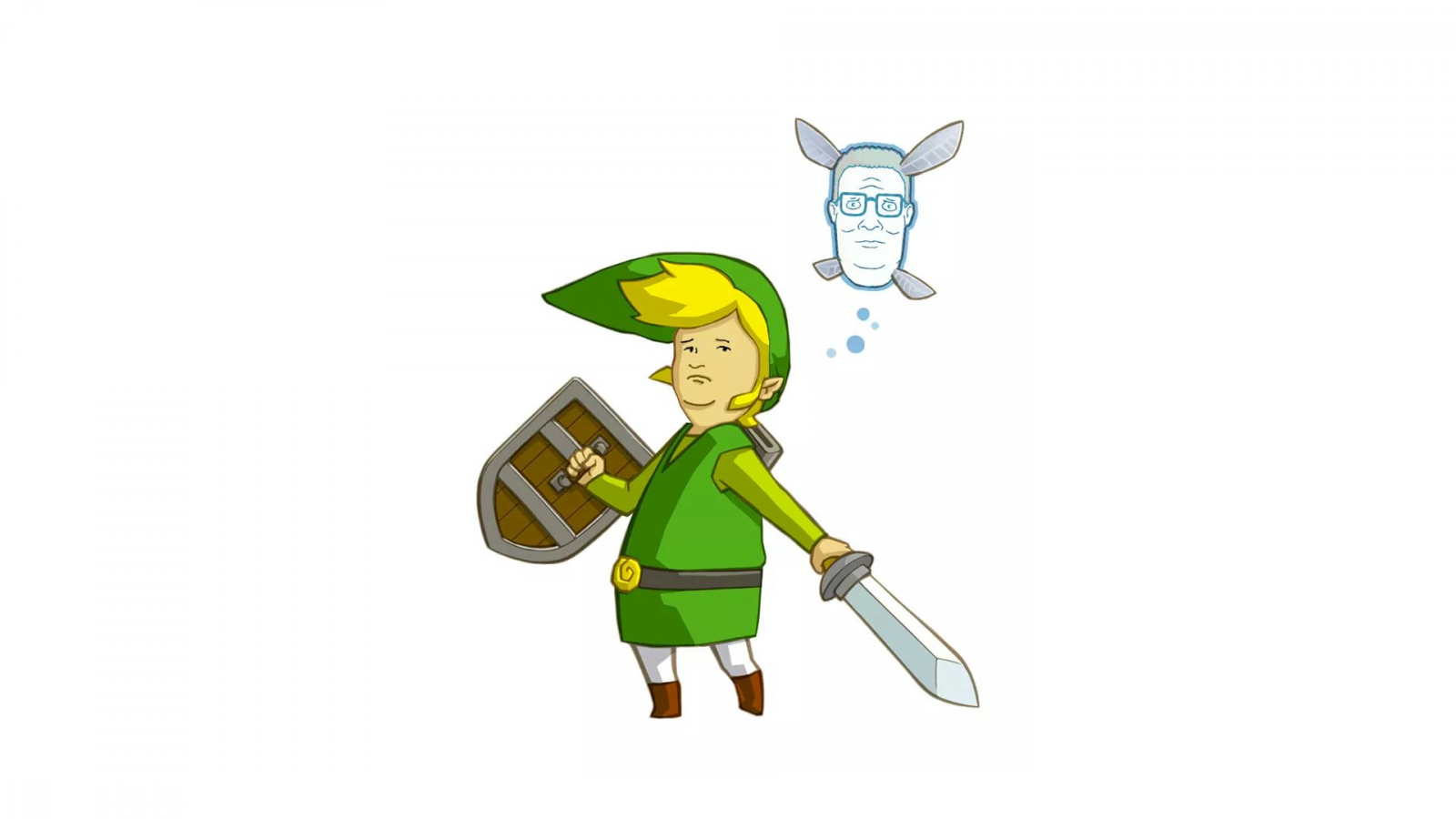 illustration, humor, crossover, tegneserie, The Legend of Zelda, Legetøj, King of the Hill, figur, produkt, Action figur
