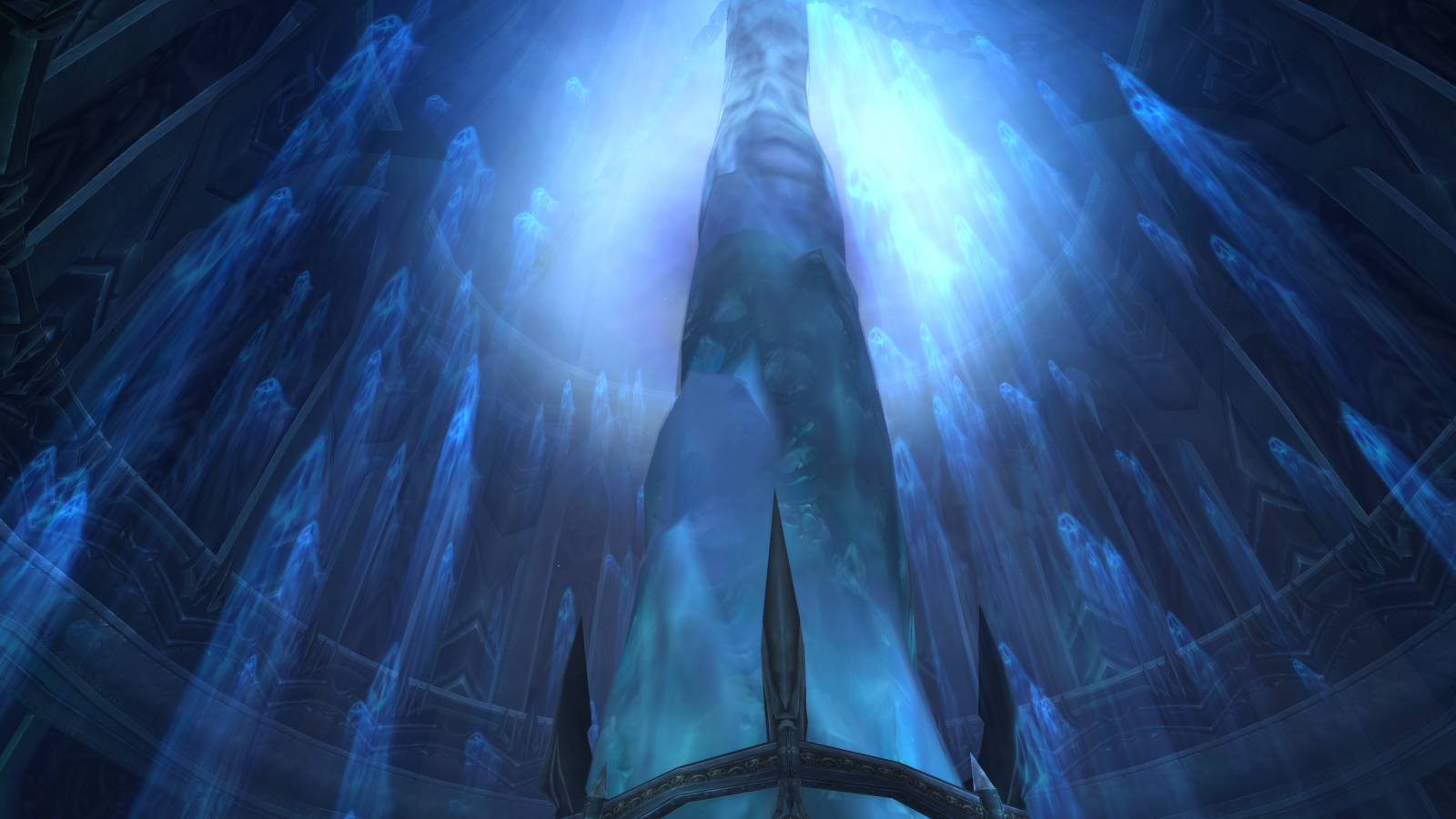 luce del sole, videogiochi, spazio, World of Warcraft, blu, subacqueo, World of Warcraft Wrath of the Lich King, nave fantasma, immagine dello schermo, sfondo del computer, effetti speciali, spazio, grotta di ghiaccio