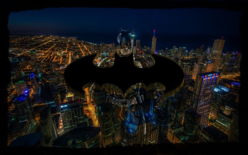 cityscape, night, Batman, skyline, evening, world cityscape, night, Batman, skyline, evening, world