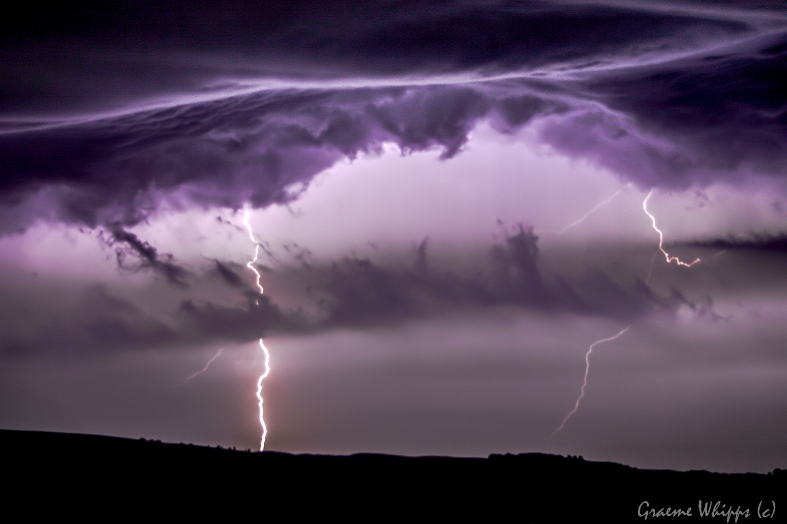 noc, nebe, Skotsko, Blesk, bouřka, večer, horizont, atmosféra, hrom, mrak, bouřka, tma, počítač tapeta, Atmosféra Země, meteorologický jev, kupa, jev, undulatus, Argyll, rozedraný, bute, Fracto
