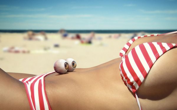 women,model,sand,beach,eyes,cleavage