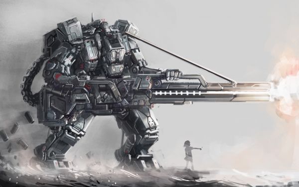 Toy,robot,silhouette,machine,giant,machine gun