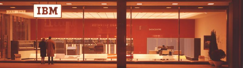 เทคโนโลยี,จอแสดงผลหลายจอ,IBM,สีแดง,ส้ม,ศูนย์ข้อมูล