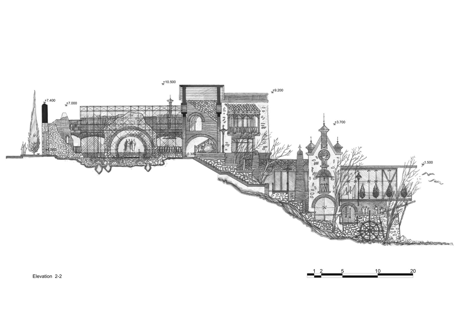 bygning, byplanlægning, skrifttype, tegning, illustration, KUNST, auto del, motor køretøj, facade, streggrafik, maleri, hældning, skitse, kunstværk, historie, teknisk tegning, diagram