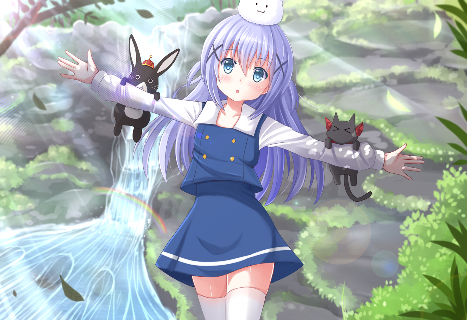 тапети : Gochuumon уа Usagi Desu ка, Kafuu Chino, аниме момичета ...