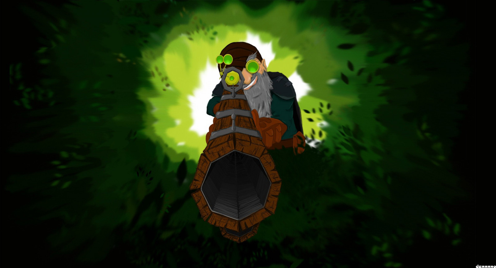 ilustrace, Dota 2, džungle, půlnoc, UMĚNÍ, tma, Snímek obrazovky, odstřelovač, počítač tapeta