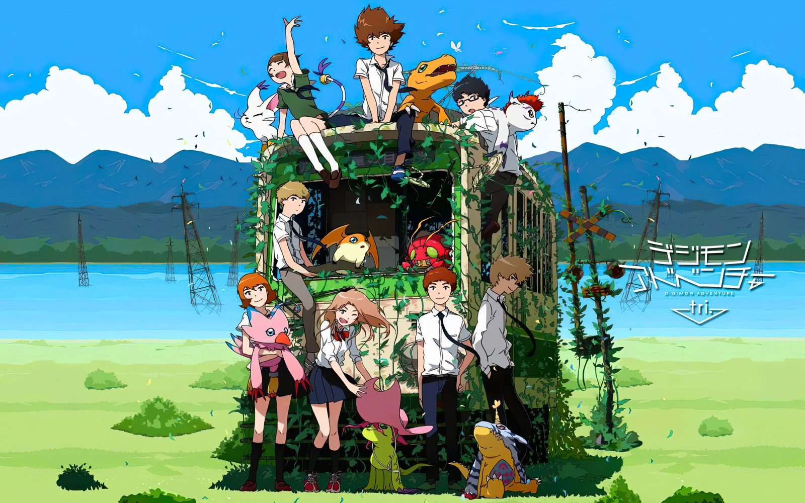 Digimon, Digimon se odváží, Digimon Tri, krajina, Digimon Tamers, Agumon, řeka