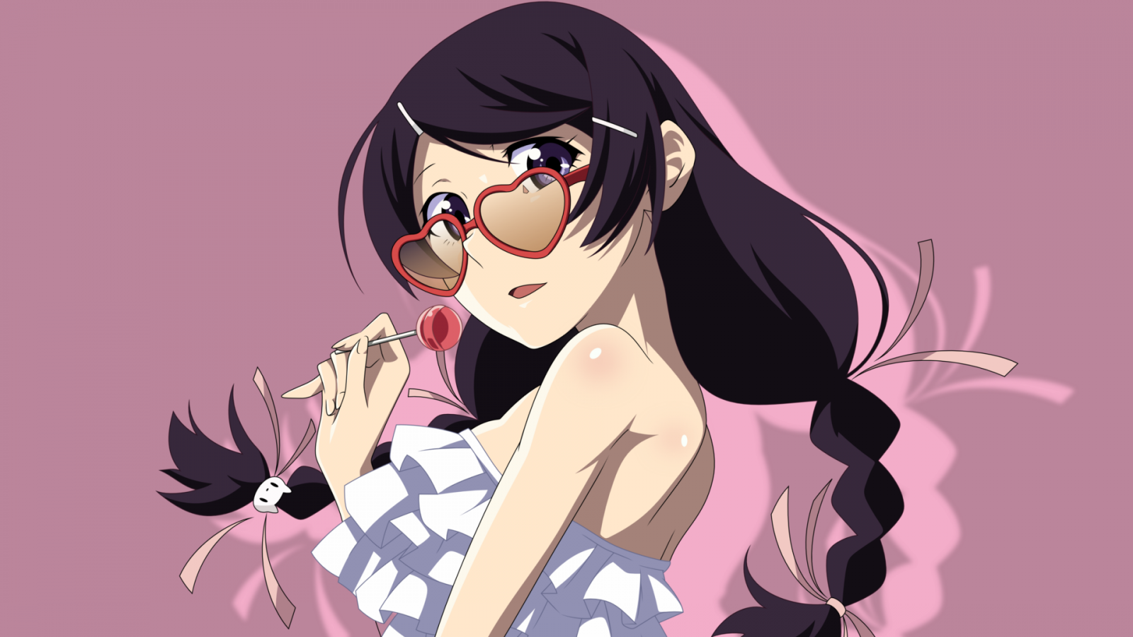 Wallpaper : ilustrasi, Hanekawa Tsubasa, Monogatari Series, gadis anime