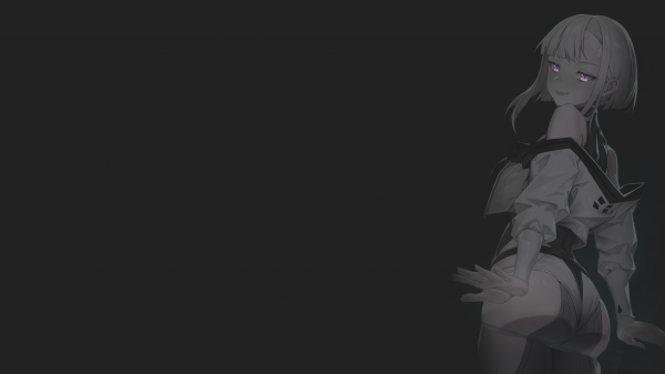 anime girls,lucy edgerunners,monochrome,selective coloring,Leaf98k