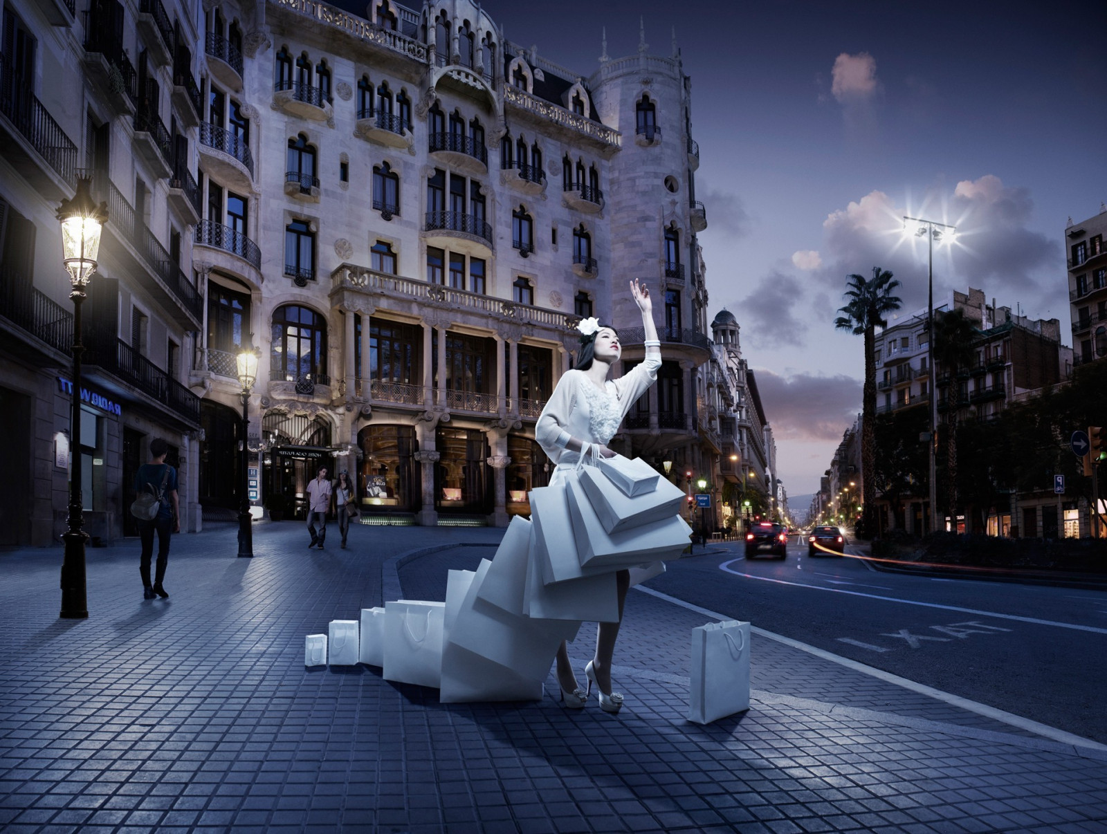 ženy, model, ulice, panoráma města, noc, asijský, silnice, večer, socha, náměstí, metropole, památník, pěší, centrum, osvětlení, náměstí, mezník, vodní prvek, 1920x1448 px