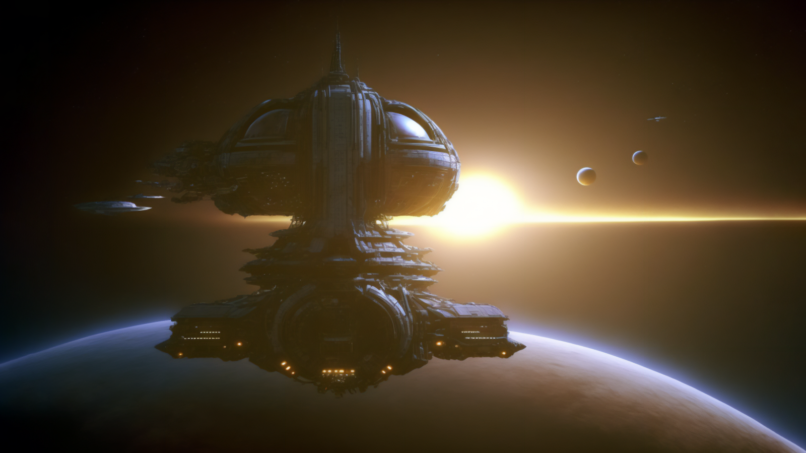 Wallpaper : ai art, science fiction, Nostromo, Sun, exterior 3423x1925 ...