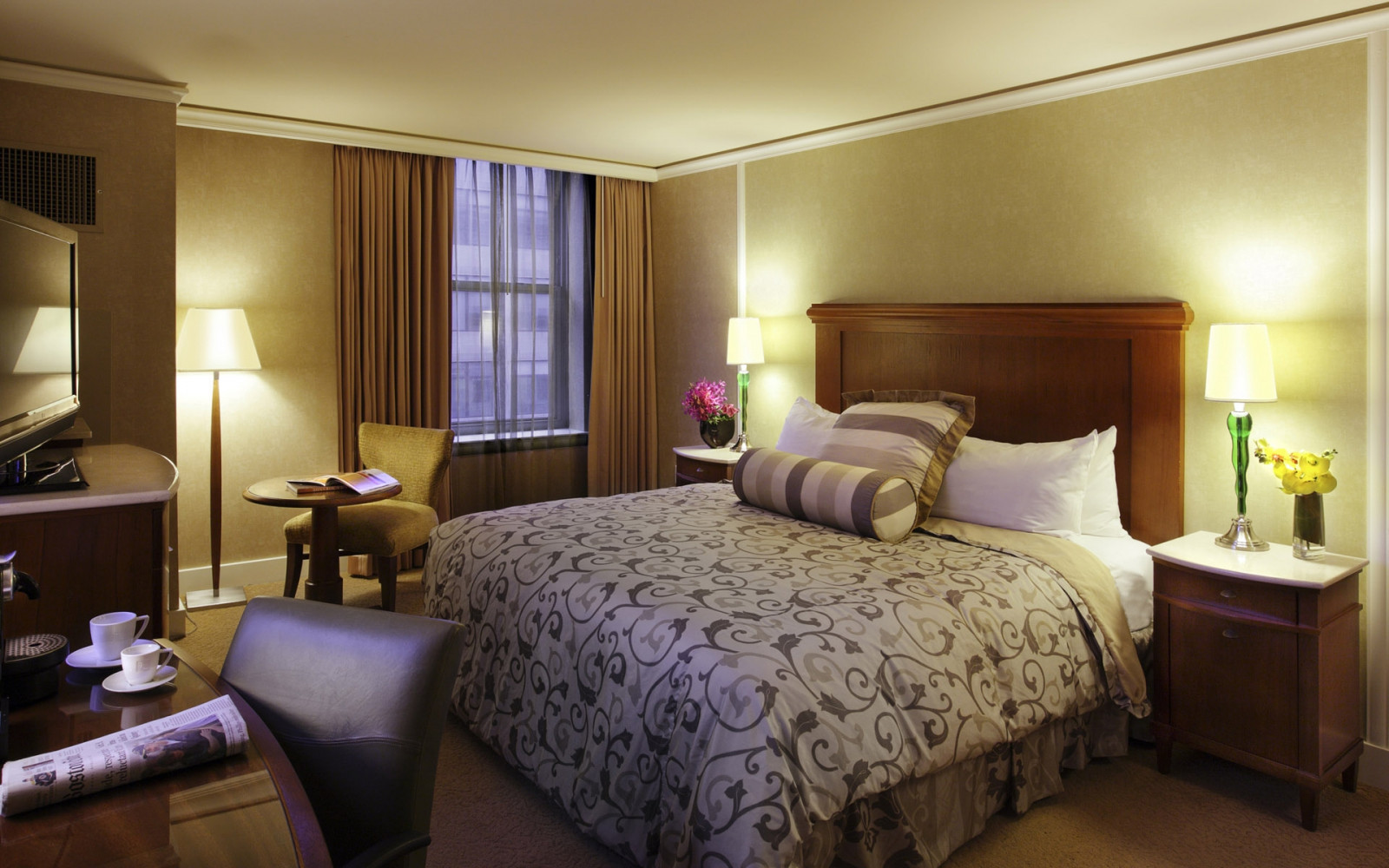 Wallpaper room, bed, bedroom, interior design, bathroom, cottage, property, real estate, suite