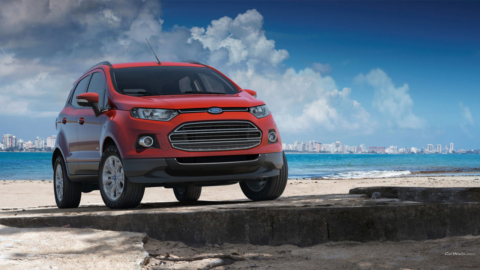 bil, køretøj, røde biler, Ford, Ford EcoSport, jord køretøj, bil make, sport utility køretøj, kompakt SUV, mini sport utility køretøj