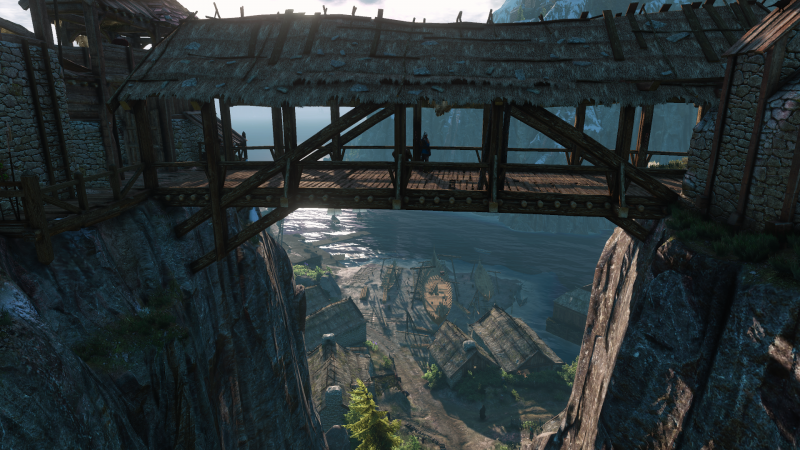 ponte, The Witcher, The Witcher 3 Caccia Selvaggia, riflessione, Terreno, punto di riferimento ponte, The Witcher, The Witcher 3 Caccia Selvaggia, riflessione, Terreno, punto di riferimento