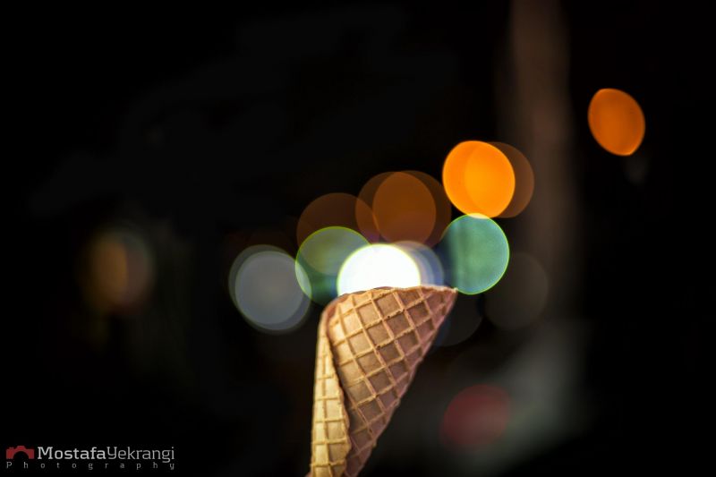 얼음,크림,밤,보케,멍청이