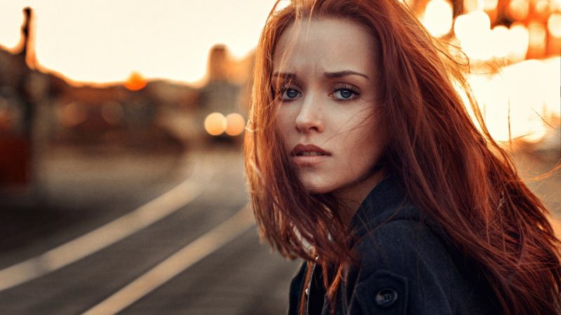 tvář, ženy venku, ženy, ryšavý, model, portrét tvář, ženy venku, ženy, ryšavý, model, portrét