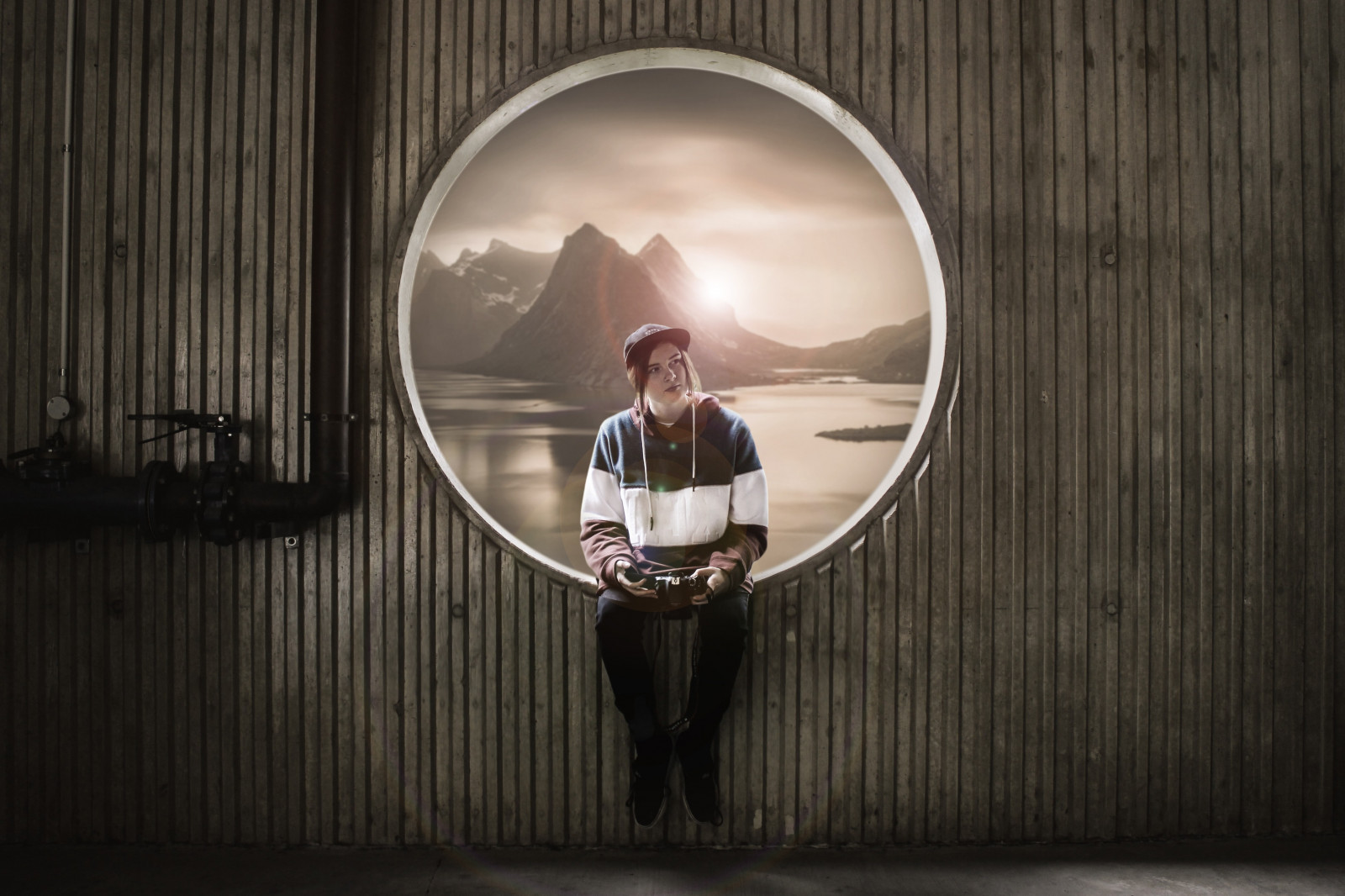 Wallpaper : white, fantasy art, window, reflection, camera, light