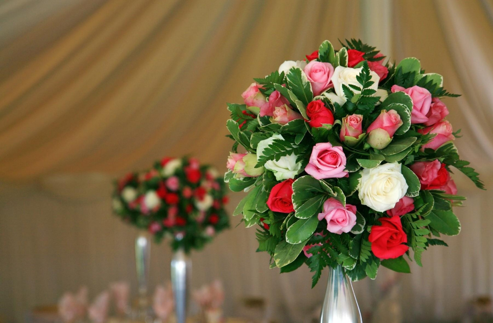 roser, blomster, buket, design, dekoration