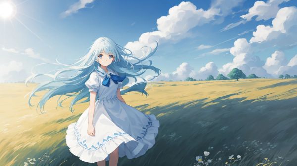digital art,artwork,plants,windy