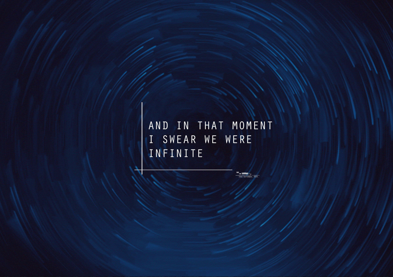 citát, planeta, prostor, hvězdy, kruh, atmosféra, stopy hvězd, vesmír, vír, Požitky Být Wallflower, vlna, hvězda, čára, Snímek obrazovky, počítač tapeta, Atmosféra Země, vesmír, astronomický objekt