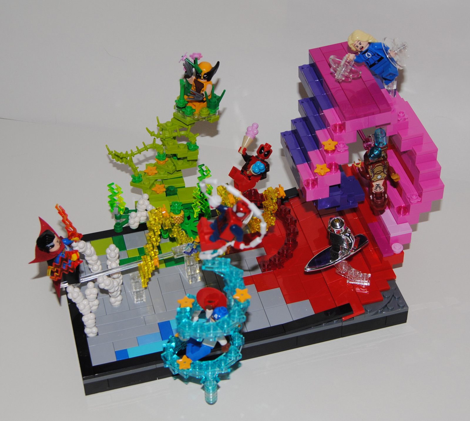 barvitý, květiny, hvězdy, Rosomák, Blesk, bouřka, LEGO, led, oheň, super hrdina, kouzelník, kouzlo, psychedelic, Hračka, Deadpool, kapitán, stříbrný, 1970, 1980, DR, duha, Amerika, muž, vlna, železo, čtyři, fantastický, podivný, zázrak, minifigures, pavoučí muž, doktor, surfař, Žalovat