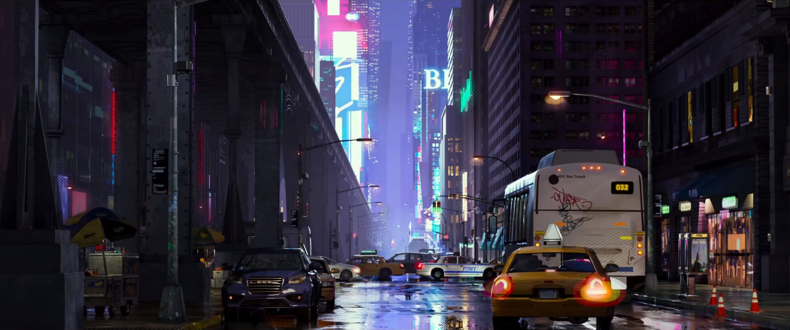 1920x804 px, umělecká díla, panoráma města