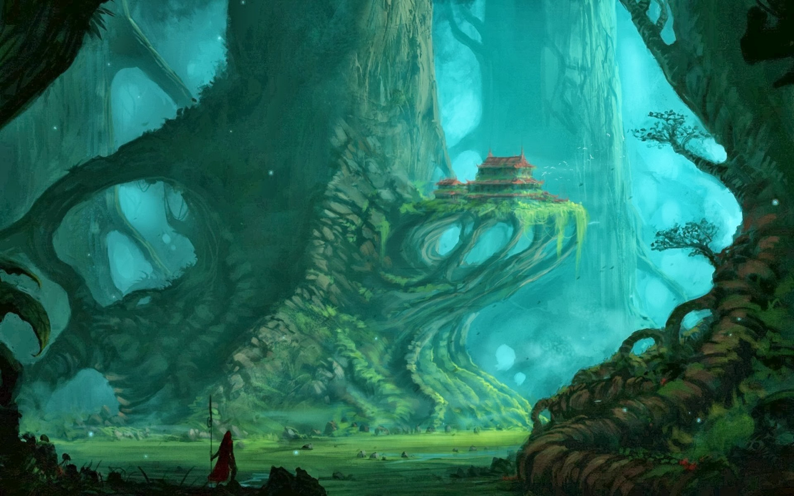 fantasy umění, umělecká díla, Pod vodou, džungle, biologie, útes, Snímek obrazovky, místo výskytu, přírodní prostředí, mořská biologie