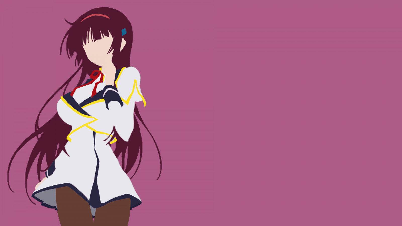Wallpaper Ilustrasi Latar Belakang Yang Sederhana Gadis