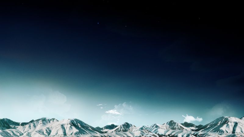 space, snow, stars, mountains, night, sky space, snow, stars, mountains, night, sky