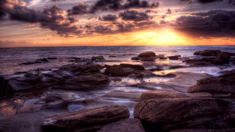 landscape, sunset, sea, bay, rock, sunlight landscape, sunset, sea, bay, rock, sunlight
