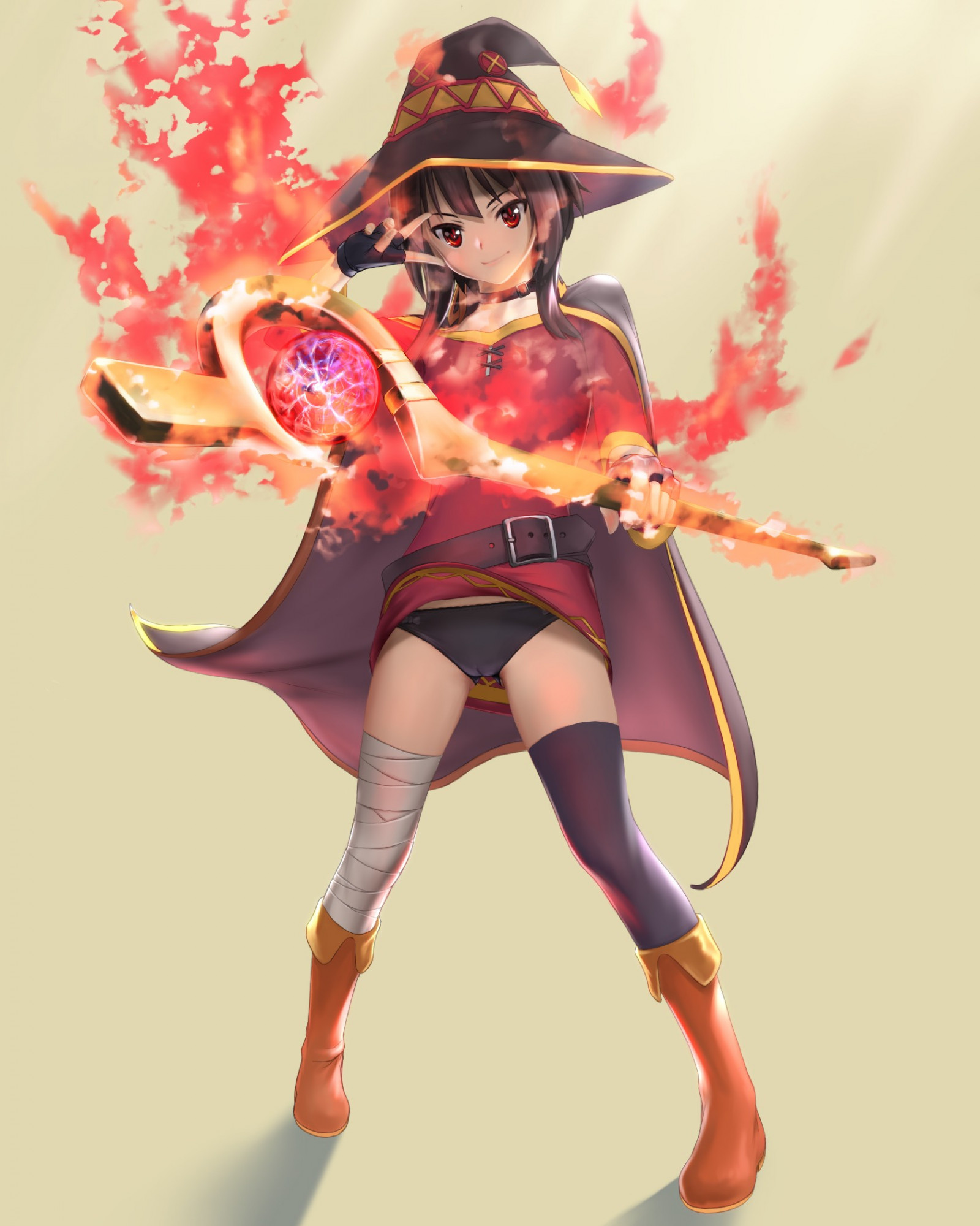 デスクトップ壁紙 図 長い髪 アニメの女の子 帽子 武器 ドレス 漫画 魔女 包帯 河北subarashii世界的には福福を メグミン パンティー 人 キャメルトー コスチューム 1680x2100 Alexzpm デスクトップ壁紙 Wallhere