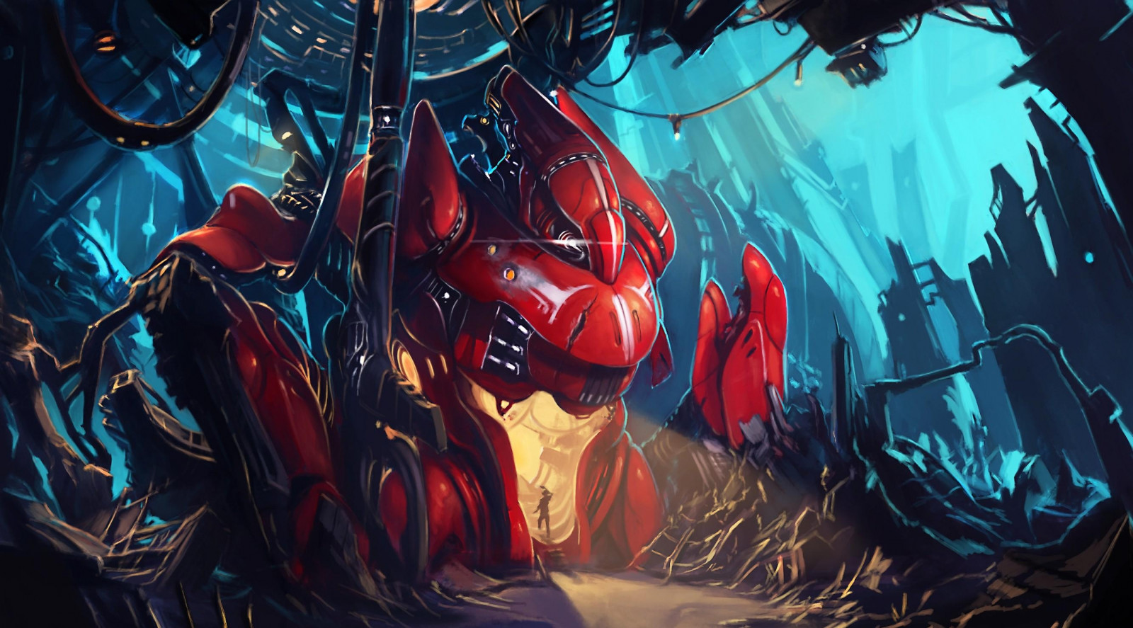 robot, fragmenter, jern