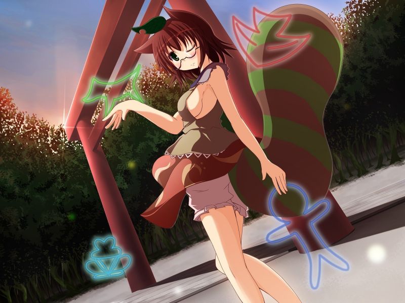 ilustrace, anime, ocas, stvoření, bruneta, kreslená pohádka