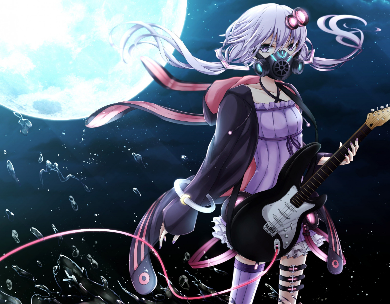 illustration, anime, Anime piger, Måne, Vocaloid, Yuzuki Yukari, skærmbillede, computer tapet, fiktiv karakter