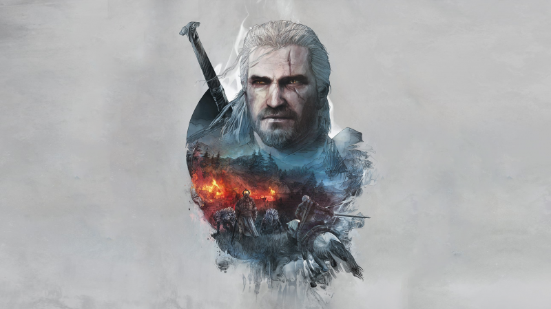 Вещерът, В Witcher 3 див лов, Гералт от Ривия, сняг Вещерът, В Witcher 3 див лов, Гералт от Ривия, сняг