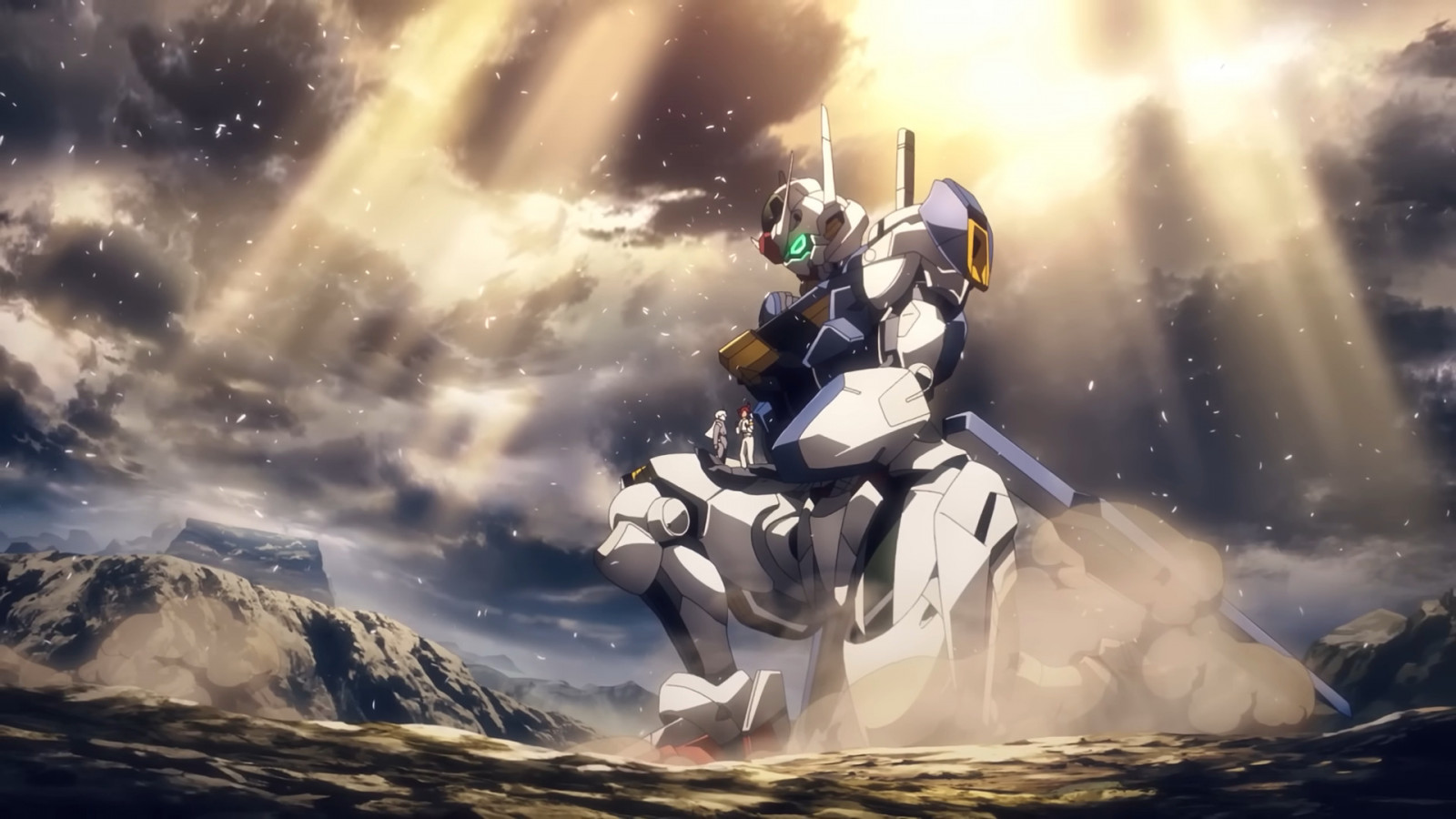 anime, Anime screenshot, mechs, Mobile Suit Gundam THE WITCH FROM MERCURY, Super Robot Taisen, Gundam Aerial, umělecká díla, digitální umění