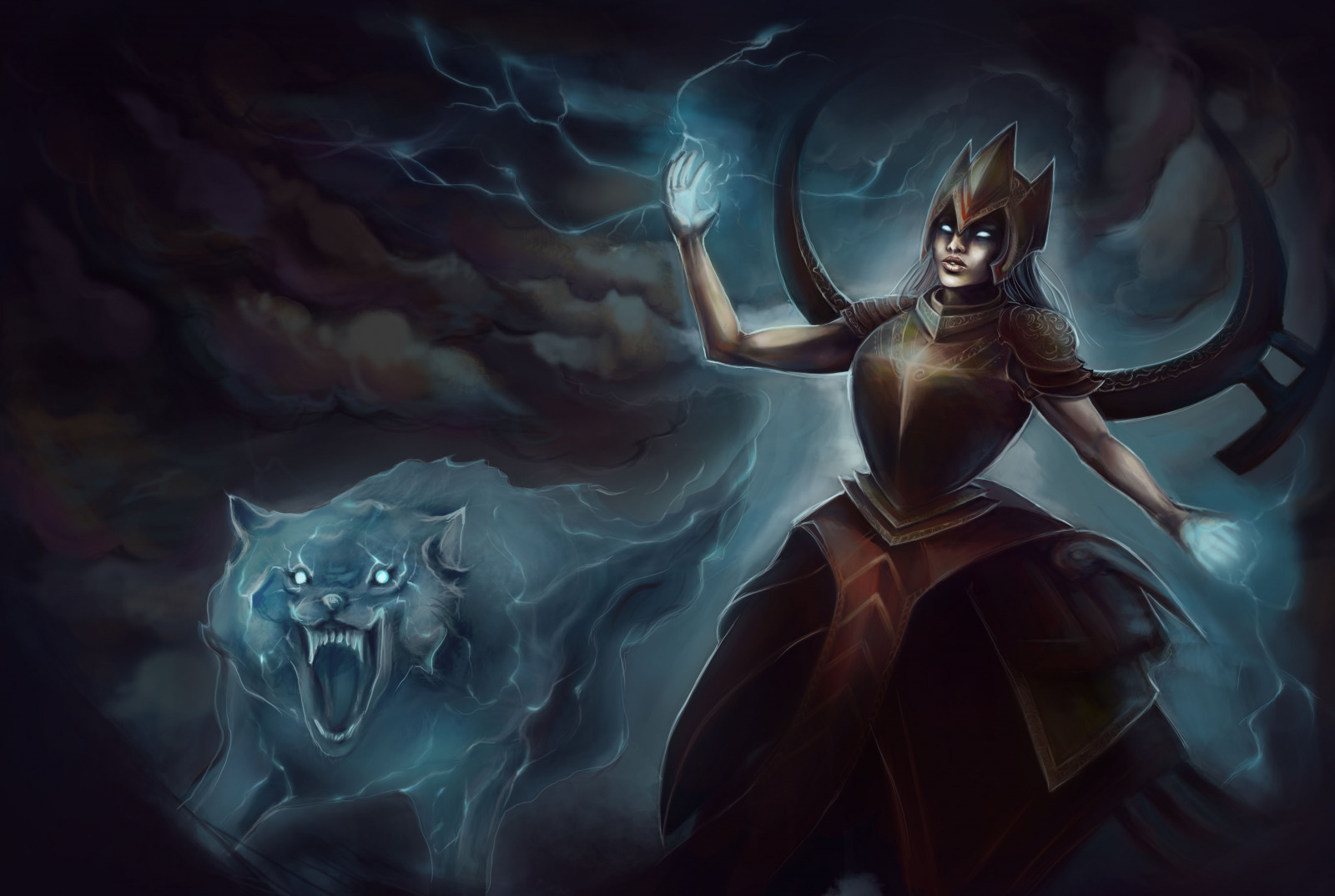 ilustrace, fantasy umění, anime, umělecká díla, démon, mytologie, tma, Snímek obrazovky, počítač tapeta, fiktivní postava