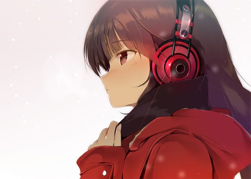 ilustrace, anime, anime dívky, Červené, kreslená pohádka, Původní znaky ilustrace, anime, anime dívky, Červené, kreslená pohádka, Původní znaky