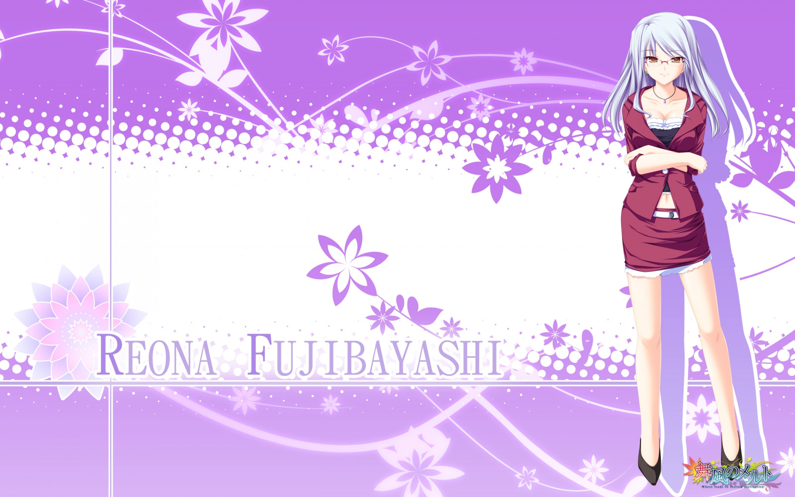 ilustrace, brýle, obuv, Fujibayashi reona, dívka, oblek, font, tenmaso, maikaze žádnou taveniny