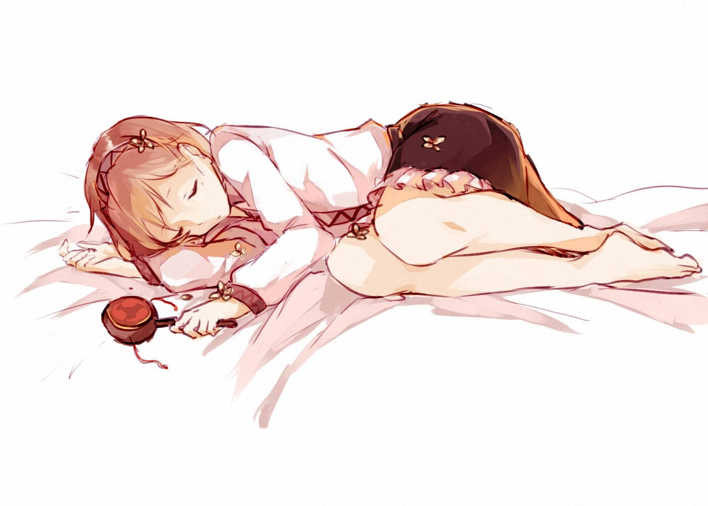 tegning, illustration, anime, sovende, Touhou, tegneserie, Tsukumo yatsuhashi, hånd, Følelse, skitse, menneskelige legeme, organ