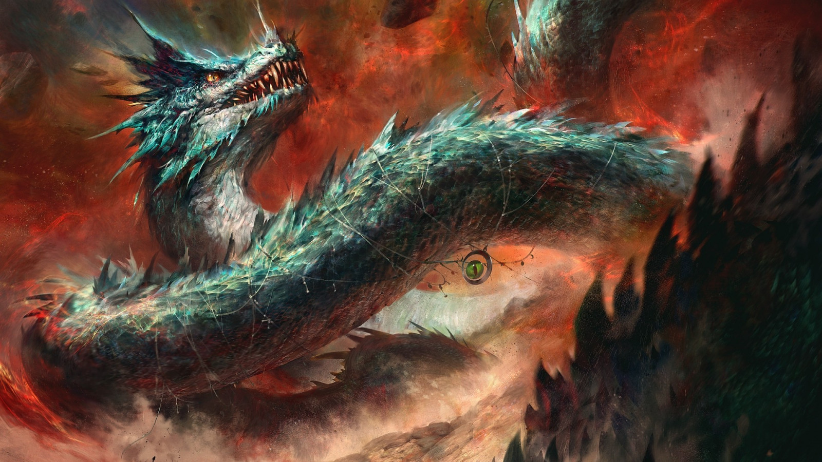1920x1080 px, artwork, creature, digital art, dragon, fantasy art