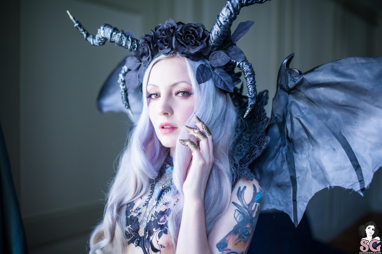 Wallpaper : Shamandalie, shamandalie suicide, purple hair, dyed hair